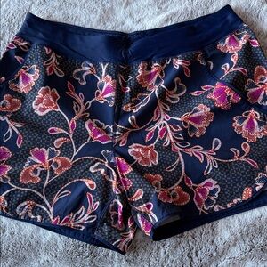 Lands' End sunshade Navy and Pink Floral Athletic/swim shorts